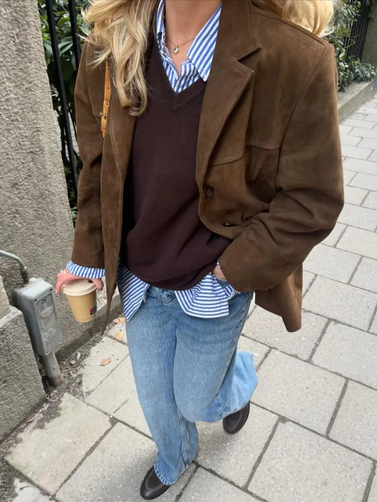 R&B | Klassische Blazerjacke mit Knöpfen