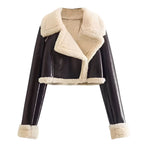 R&B | Damenlederjacke mit Wollfutter für Wärme