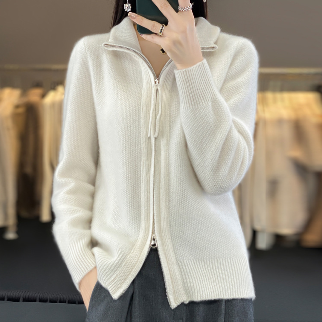Heidi-Mode | Strickjacke mit elegantem Design und Reißverschluss