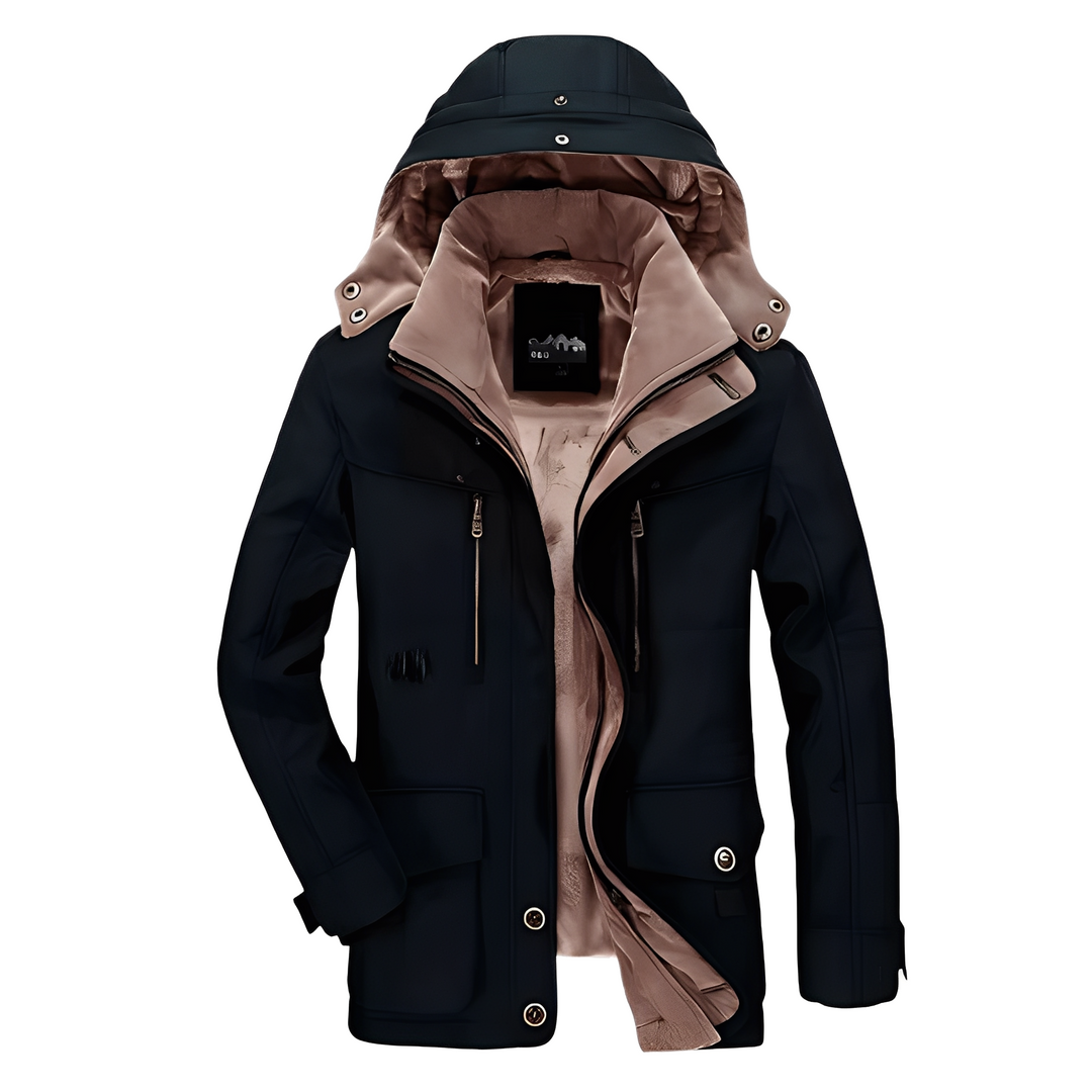 R&B | Warme, Dicke Jacke mit Kapuze für Männer