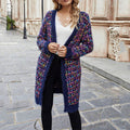 R&B | Farbiger Langer Cardigan Polyester Warm, Bequem