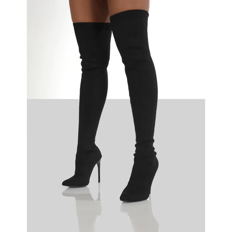 R&B | Overknee Stretch Stiletto Stiefel Elegante Damen Stiefel