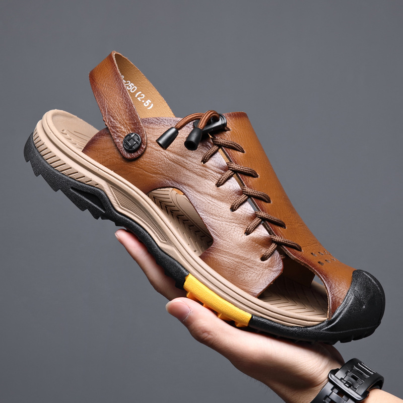 Robuste Ledersandalen für Männer R&B