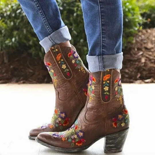 R&B | Wetterfeste Weinlese Cowgirl Stiefel