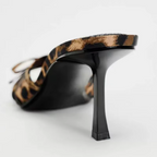 R&B | High-Heeled Slippers mit Leopardenmuster