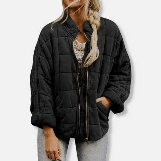 R&B | Steppjacke - Oversized Fit - Stehkragen - Lange Ärmel - Reißverschlussverschluss