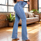 Damen Retro Schlagjeans