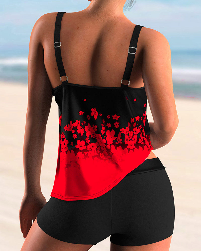 R&B | Blumenmuster Tankini Set