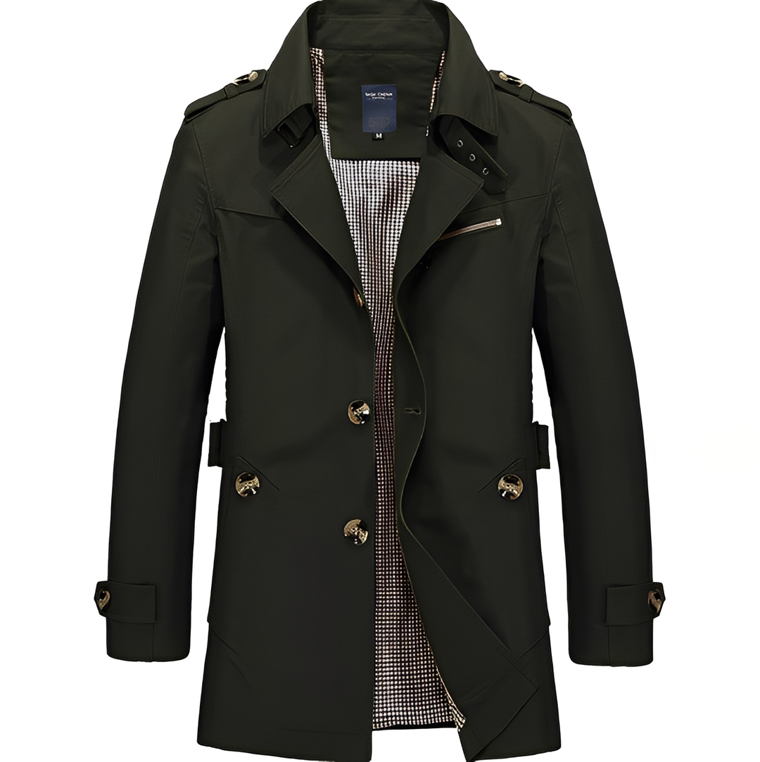 R&B | Lässige Mid-Länge Windjacke für Männer