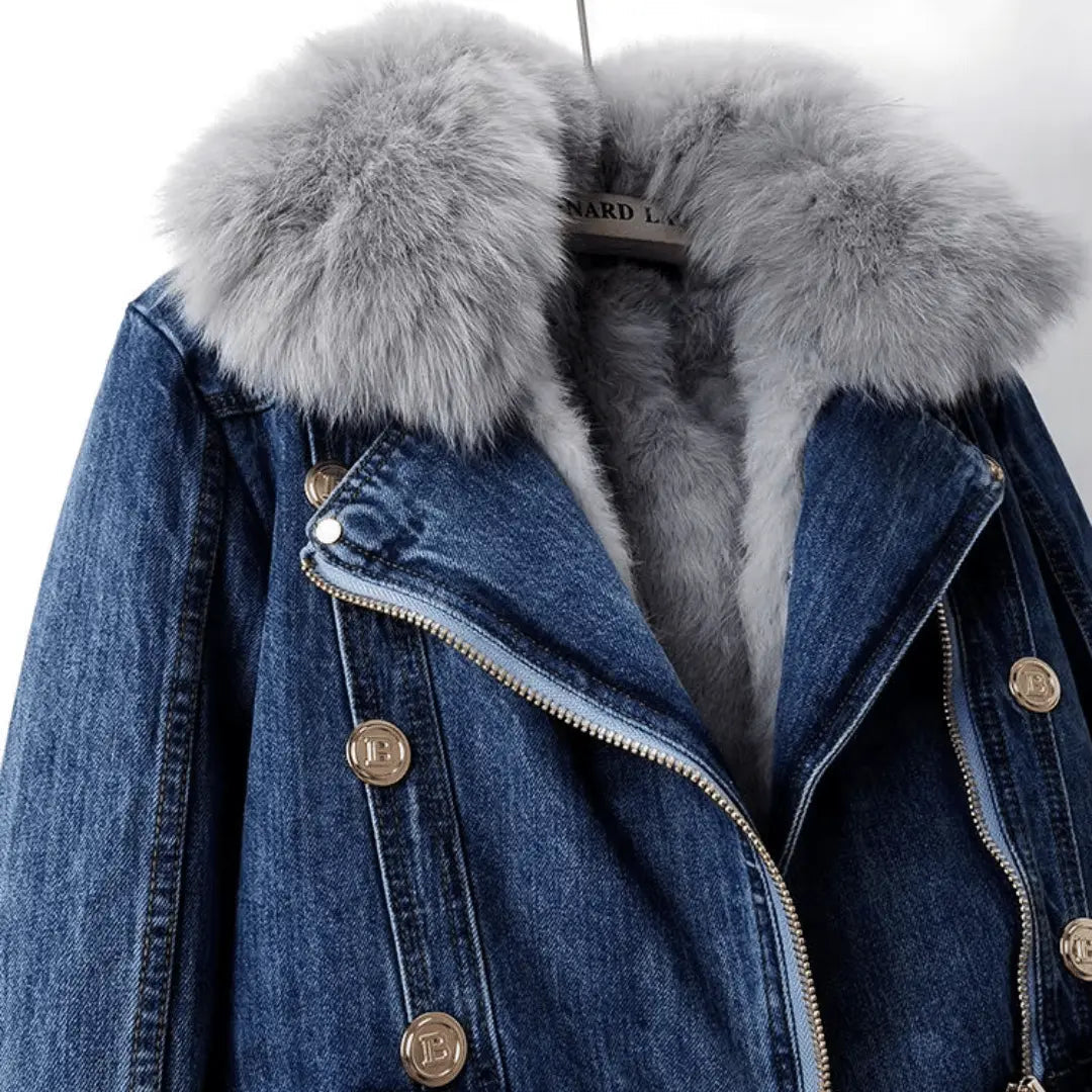 R&B | Urban Eleganz Denim & Pelzjacke