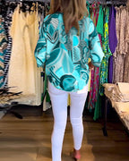 R&B | Bunte Langärmlige Bluse mit Print