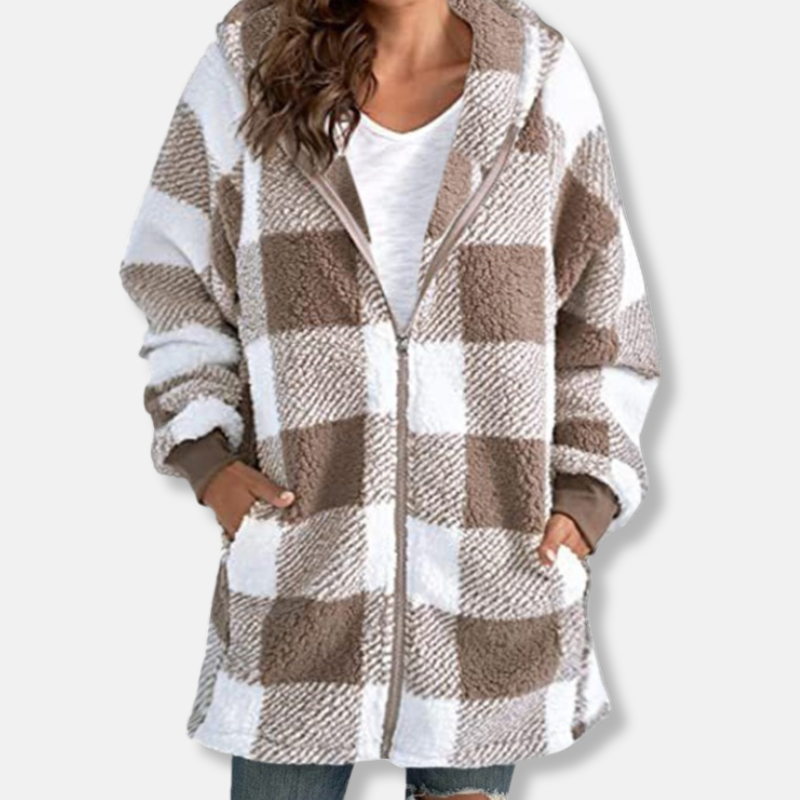 R&B | Hoodie Oversized Fit Weiches Strickmaterial Reißverschluss Längeres Modell Lässig