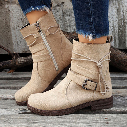 Vintage Schnalle Stiefeletten R&B
