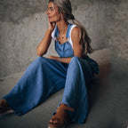 R&B | Armelloser Trendiger Denim-Overall für Damen