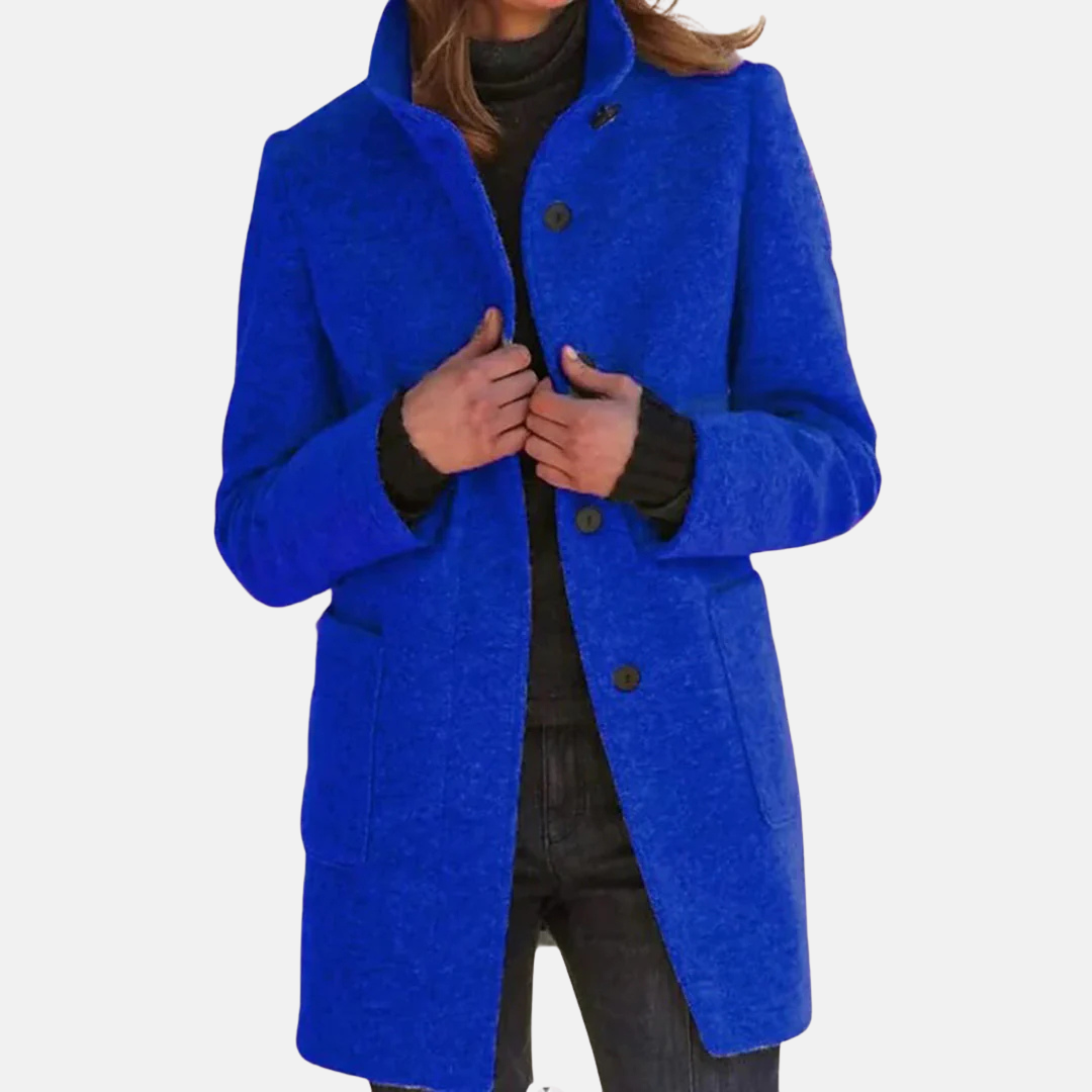R&B | Vintage Tweed Damenjacke mit Elegantem Rollkragen