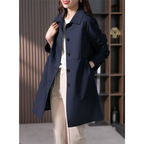 R&B | Stylischer Einreihiger Kurzer Trenchcoat für Damen