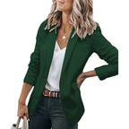 R&B Blazer Damen Puffärmel, Locker Schwarz