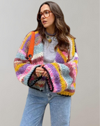 R&B | Übergroße und Bunte Strickjacke