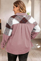 R&B | Plus Size Karos Shacket Jacke für Damen