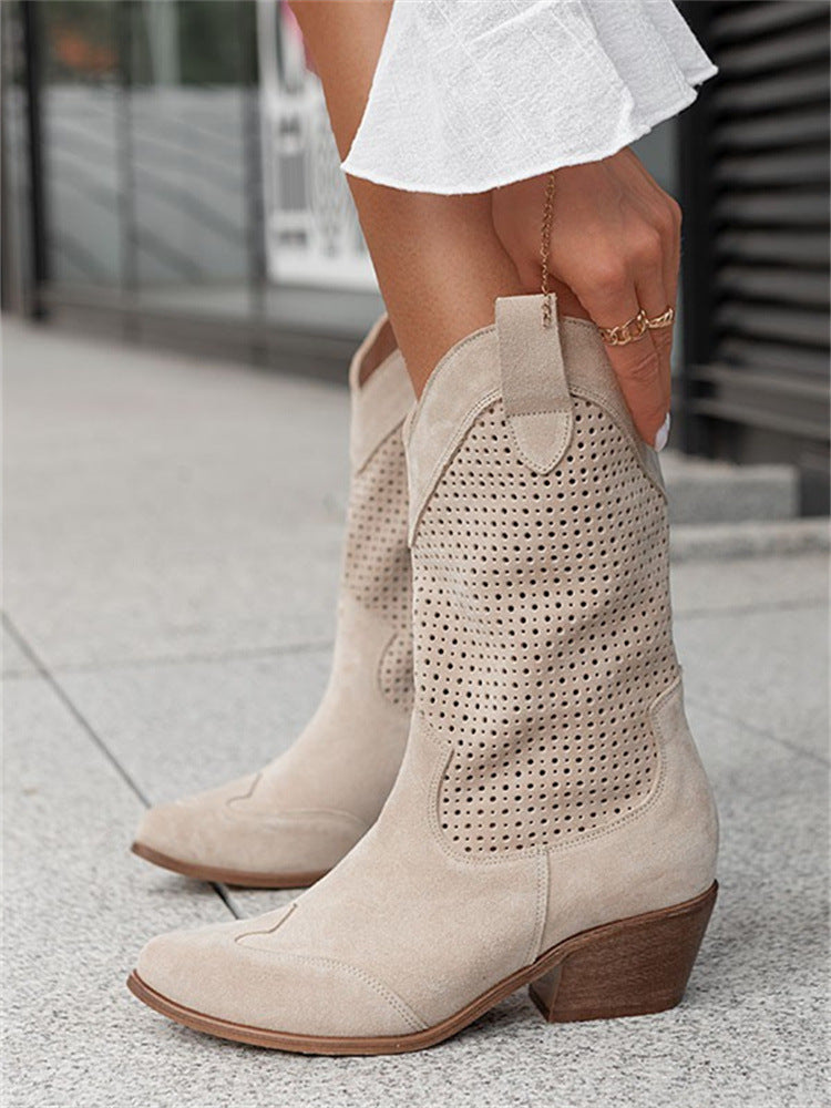 Elegante Niedrig Geschnittene Stiefel R&B