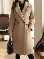 R&B | Winter Wollmantel Gürtel Slim