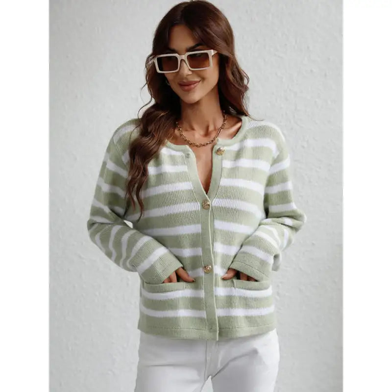 R&B | Strick-Cardigan mit Knöpfen und seitlichen Taschen