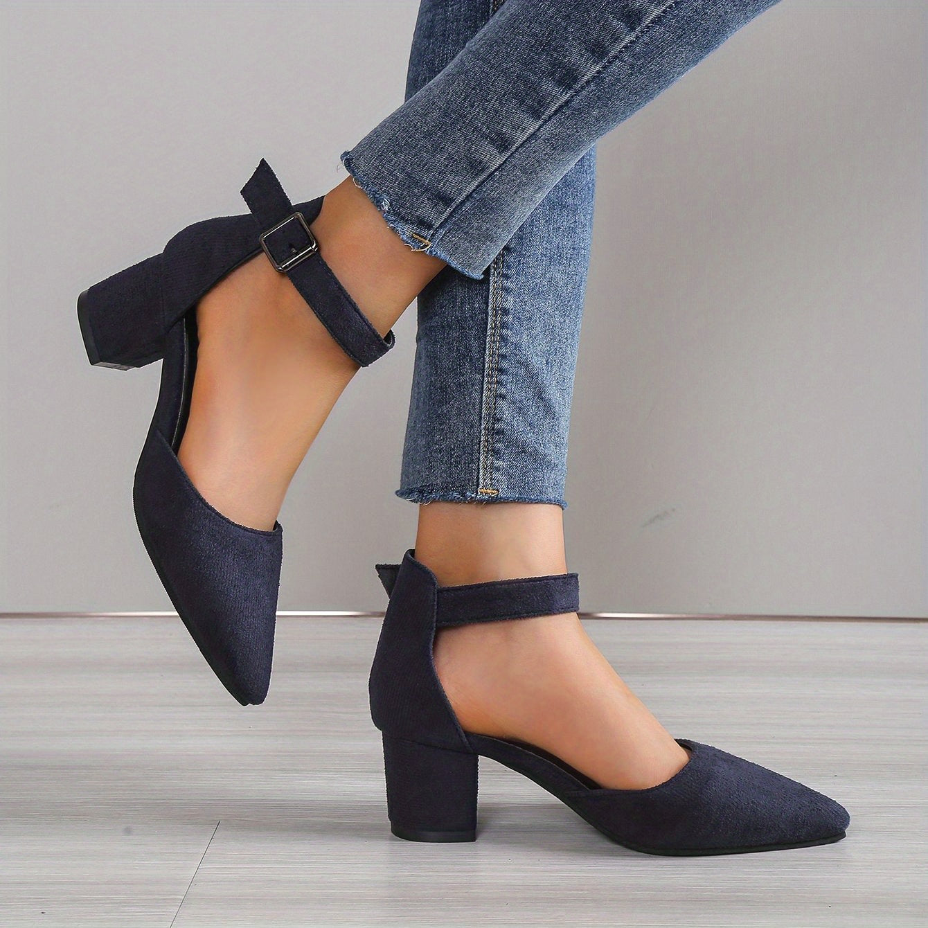 R&B | Damen Sandalen mit Blockabsatz Schnürung, mit Knöchelriemen, Elegant