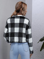R&B | Karierter Button-Down-Kragenjacke