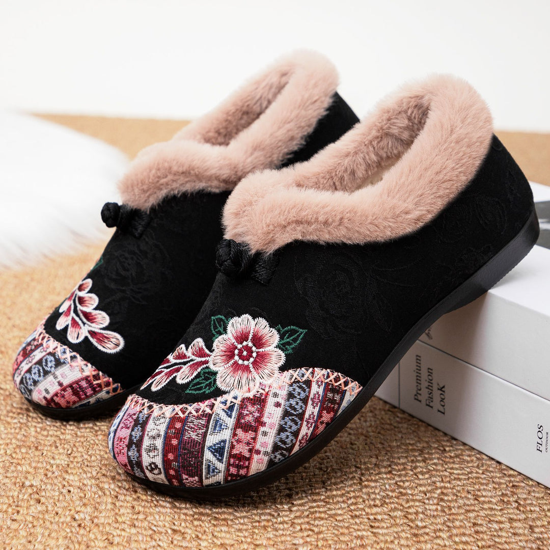 Warme Damen-Winterstiefel mit Plüschfutter R&B R&B