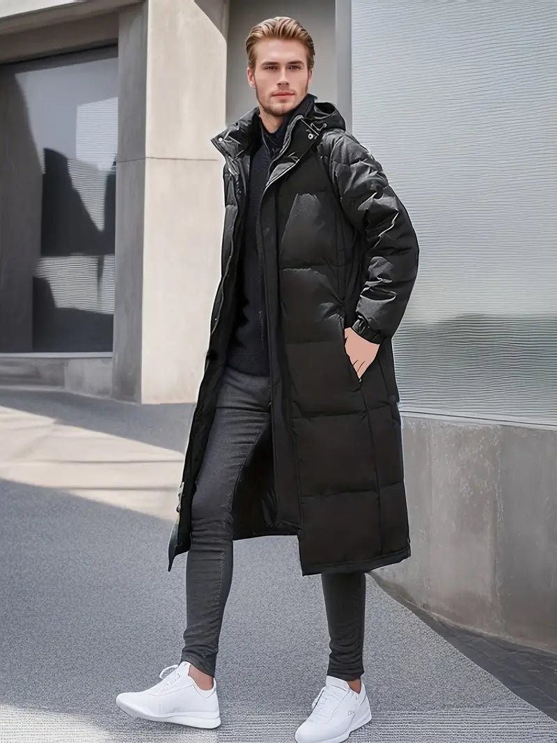 R&B | Warme Lange Gesteppte Winterjacke für Männer