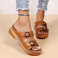 Damen Sandalen aus Leder mit verstellbarem Riemen R&B R&B