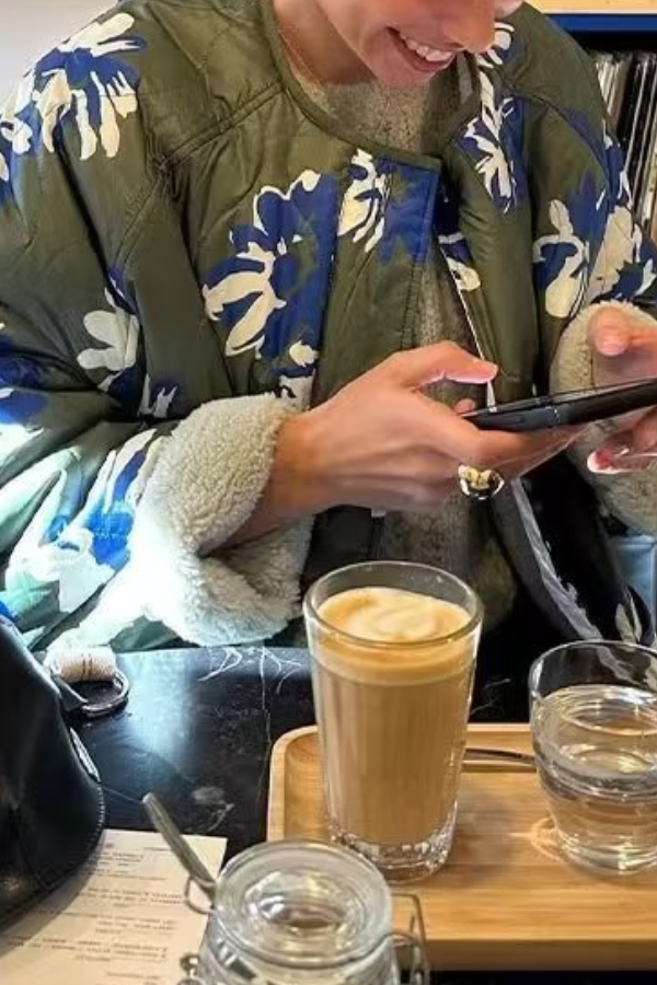 R&B | Gedruckte Rundhals Einreihige Dünne Baumwolljacke
