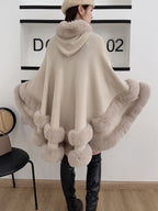 R&B | Oversized Furry Cape Jacke für Frauen