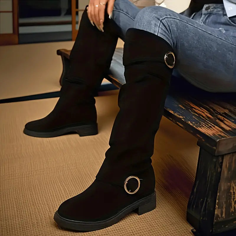 Retro-Reitstiefel aus Wildleder R&B R&B