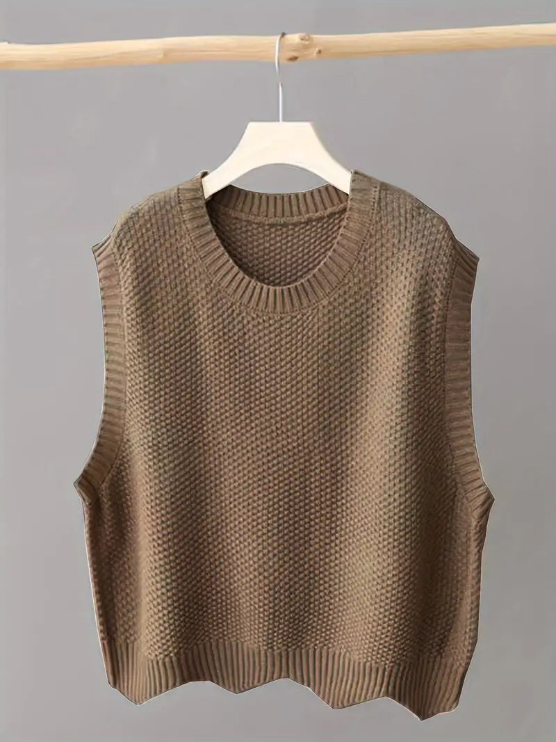 R&B | Strickweste Mit Rundhals