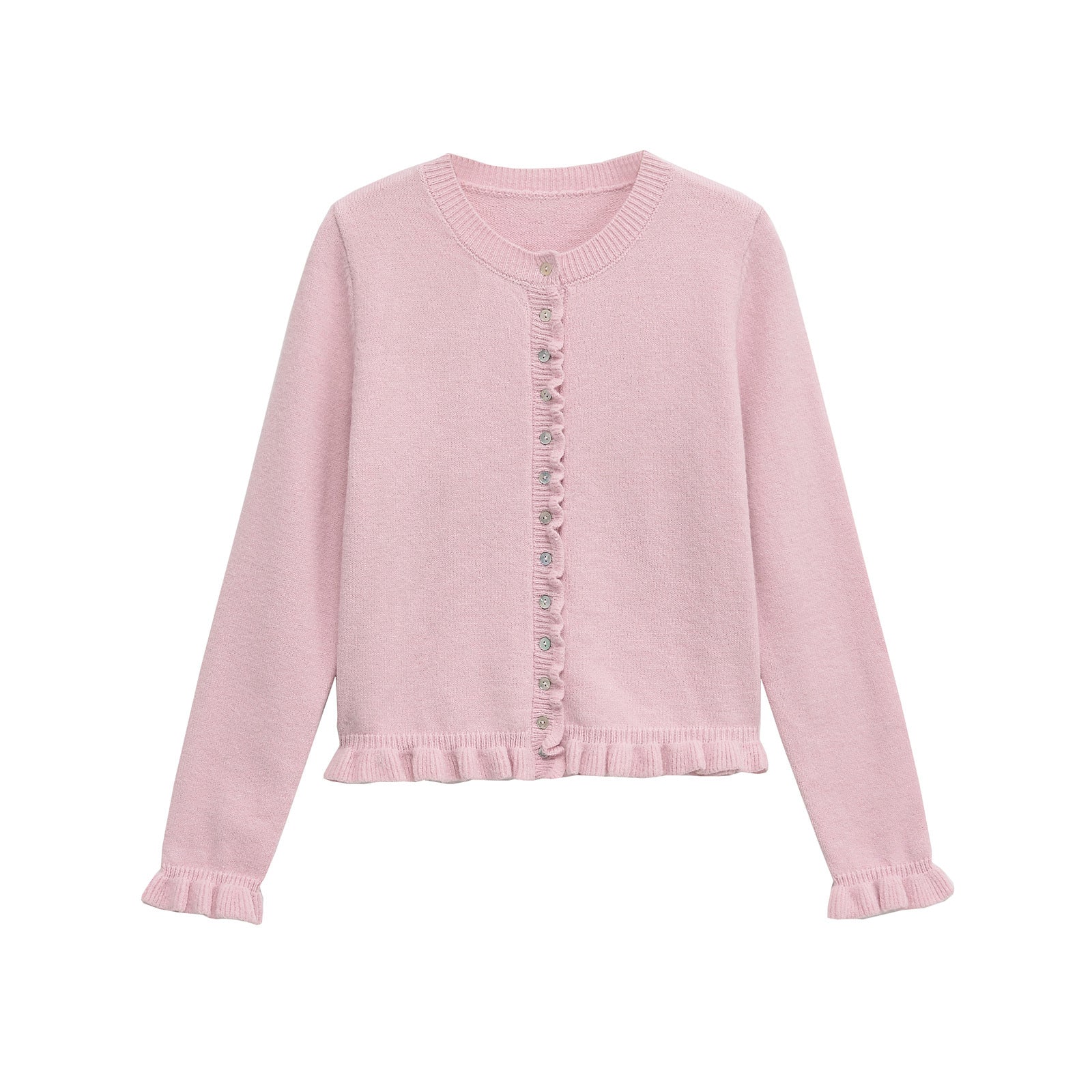 R&B | Damen-Cardigan mit Knöpfen, schickes Lagen-Oberteil
