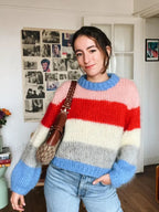 R&B | Bunter Gestreifter Strickpullover für Lässig Schicke Looks