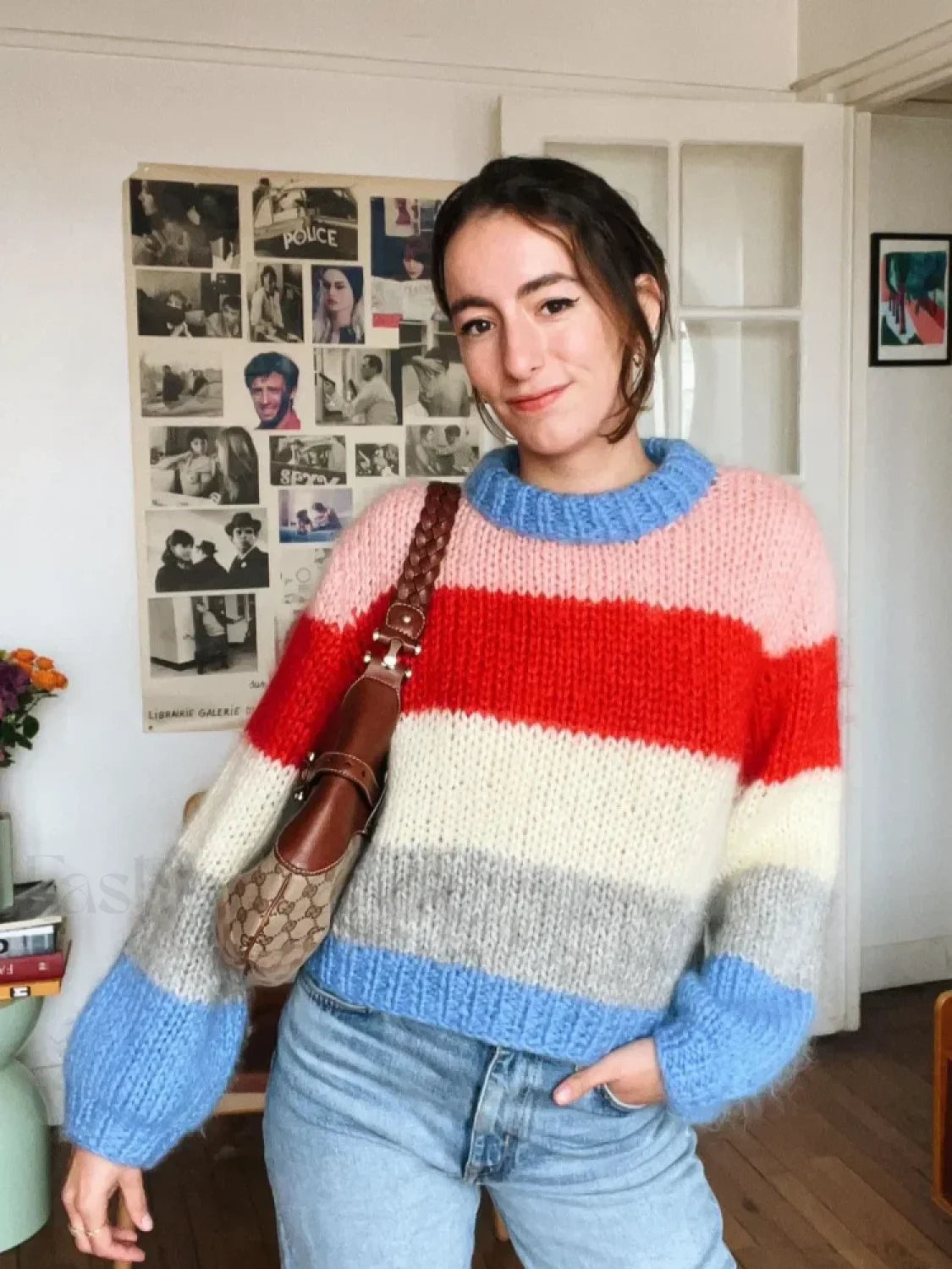 R&B | Bunter Gestreifter Strickpullover für Lässig Schicke Looks