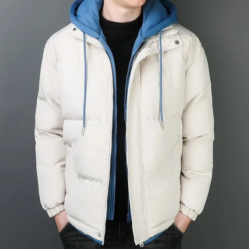 R&B | Herrenjacke aus schwerem Baumwollstoff mit winddichter Kapuze