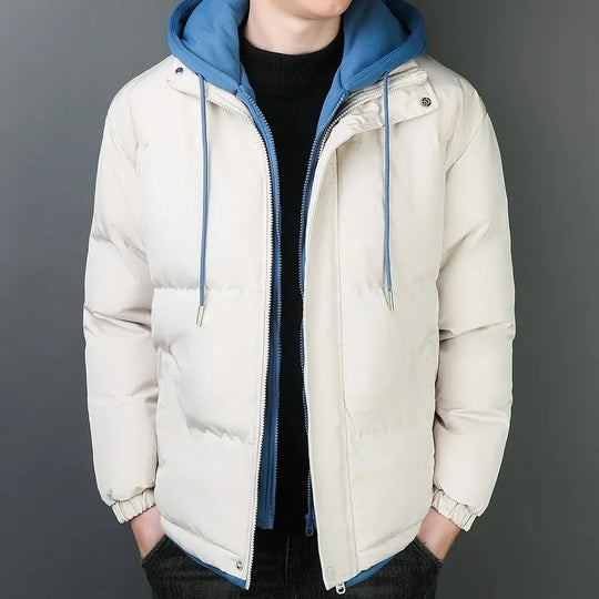 R&B | Herrenjacke aus schwerem Baumwollstoff mit winddichter Kapuze
