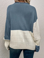 R&B | Farbblock Rundhals Pullover