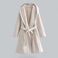 R&B | Damen Kapuzen Lang Trenchcoat