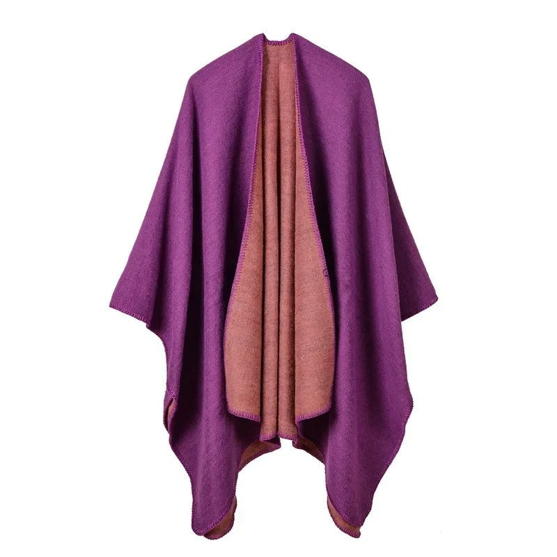 R&B | Warmer Poncho mit Fließendem Schnitt