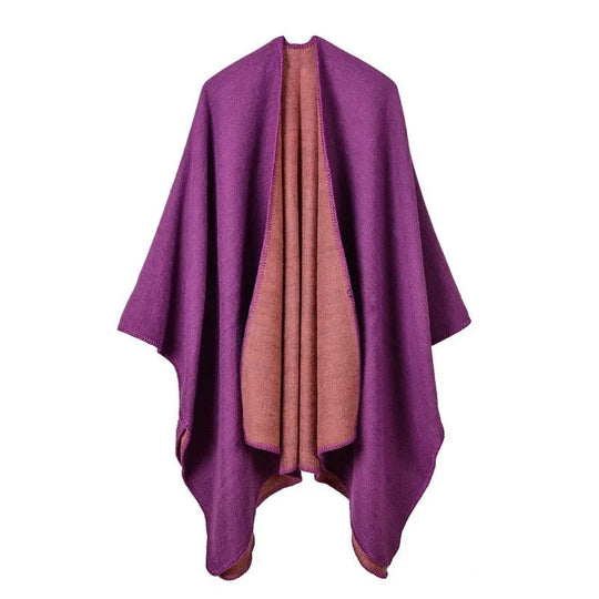 R&B | Warmer Poncho mit Fließendem Schnitt