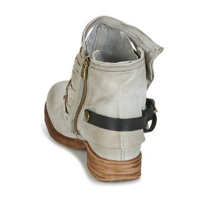 R&B | Retro Stiefeletten mit Blockabsatz und Reißverschluss
