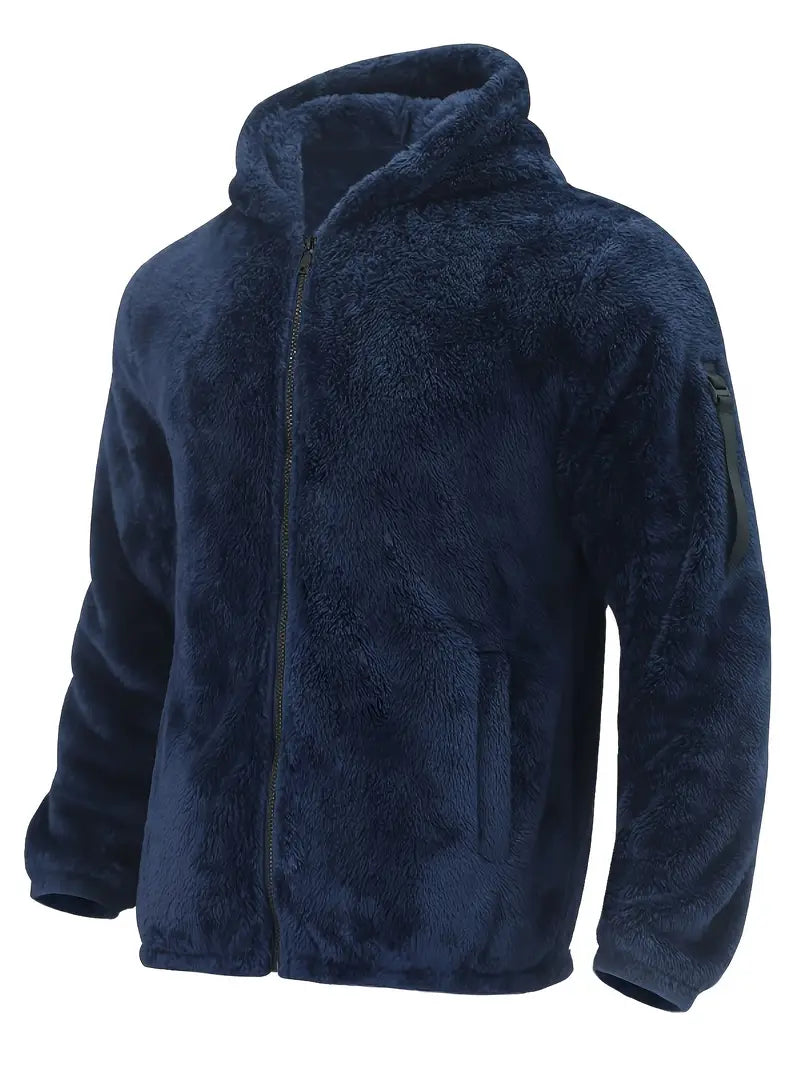 R&B Teddyjacke mit Reißverschluss für Männer