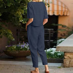 R&B | Übergroße Bluse Hose mit weitem Bein Retro zweiteiliges Set