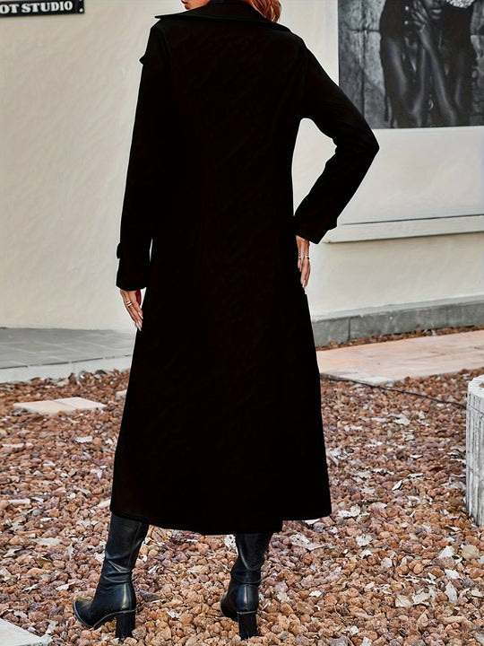 R&B | Damen Eleganter Trenchcoat Mit Doppelknöpfen Und Langen Ärmeln