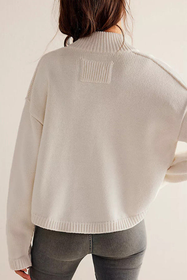 R&B | Jacke Stehkragen Einfarbiger Cardigan Pullover