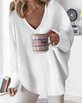 R&B | Sweatshirt mit V-Ausschnitt